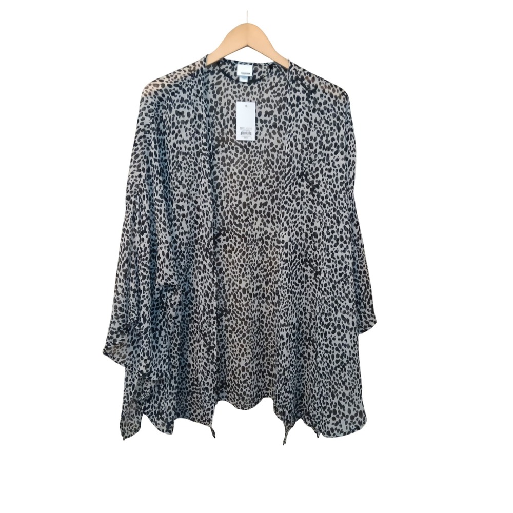Women's Sonoma Dottie Print Open Front Kimono Sheer‎ Cover Up Lightweight Duster